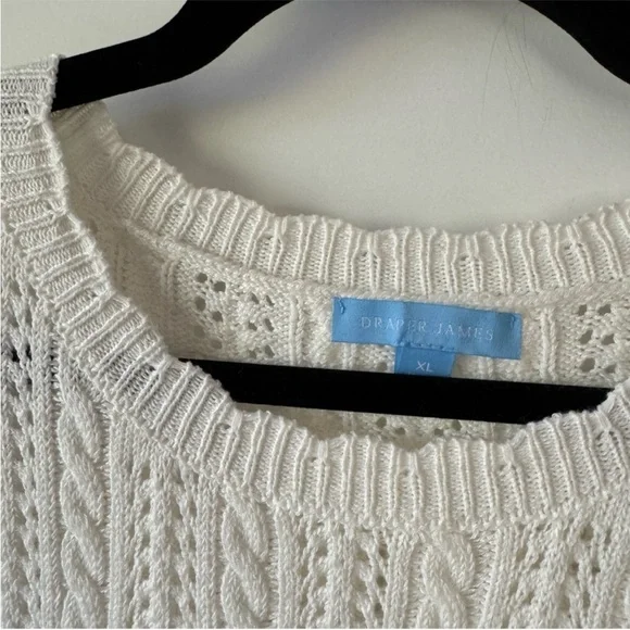 ❤️🔥Draper James - Ivory Short Sleeve Sweater - XL - Picture 4 of 6